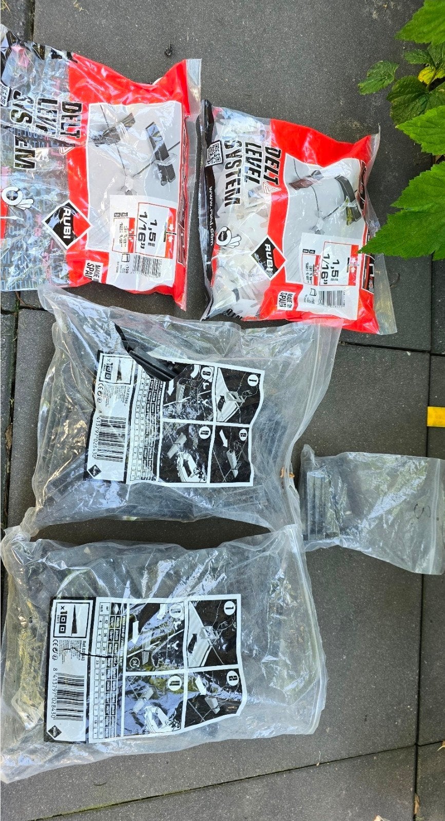 Rubi Delta Level System Tegel Leveling Clips & Wiggen 1.5mm, Nieuw, 10 m² of meer, Overige materialen, 60 cm of meer