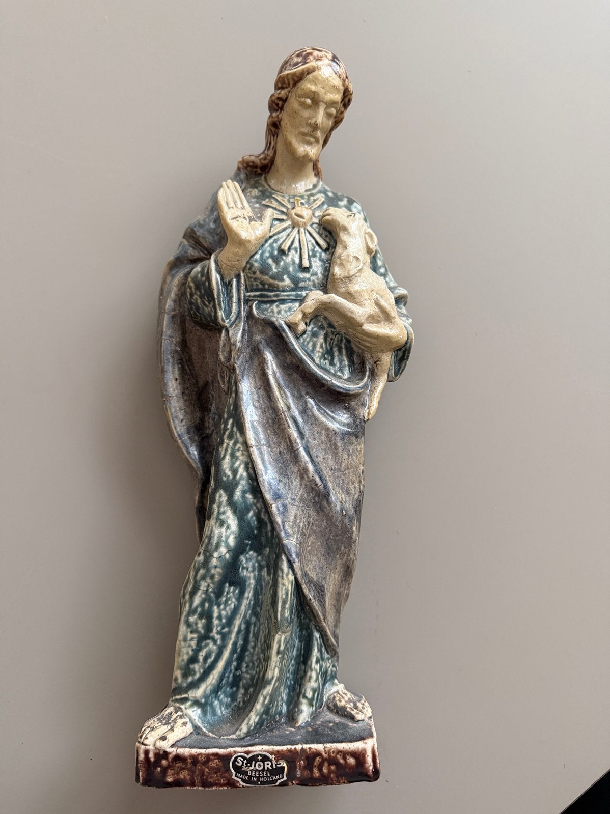 Christusbeeld zoutgeglazuurd, Ophalen of Verzenden, Zo goed als nieuw