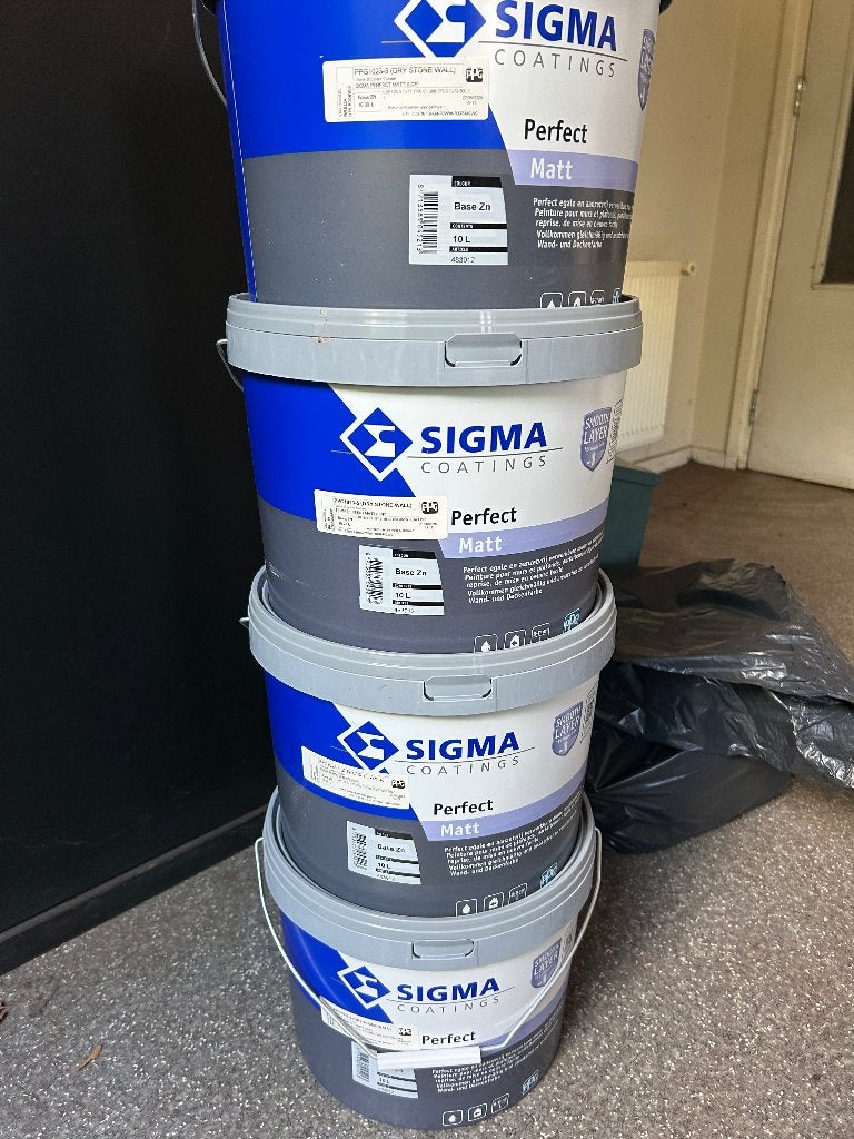 Sigma Perfect Matt Muurverf - 34 Liter (Dry Stone Wall), Ophalen, Bruin, Nieuw, Verf