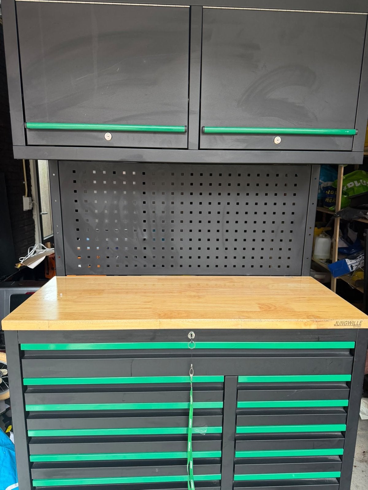 Jungwille JW42XL Gereedschapswagen met Werkbank en Gereedsch, Ophalen of Verzenden, Zo goed als nieuw, Gereedschapsopslag, Overige merken