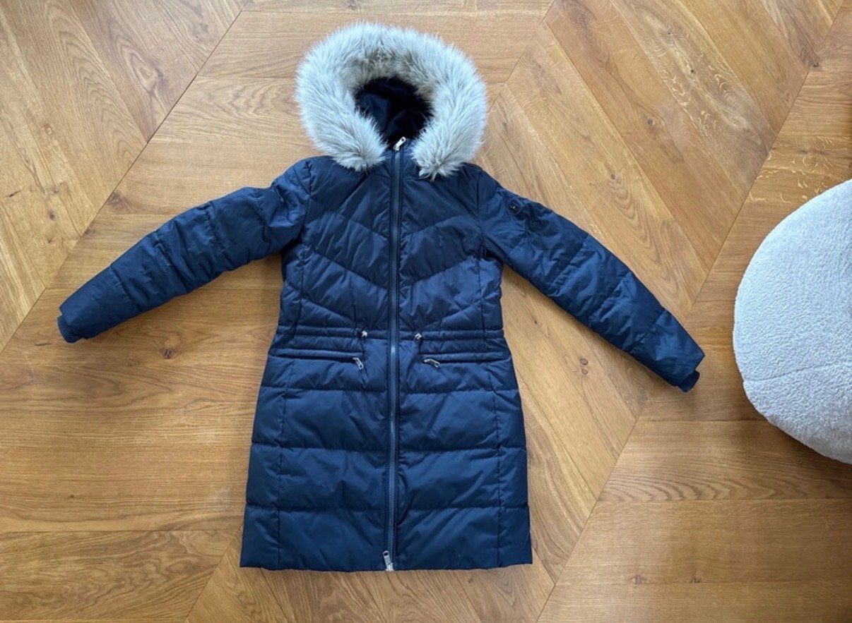 Tommy Hilfiger Dames Winterjas met Bontkraag, Ophalen of Verzenden, Zo goed als nieuw, Maat 36 (S), Blauw