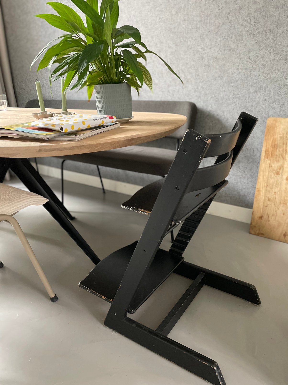 Stokke Tripp Trapp kinderstoel – zwart, Ophalen, Gebruikt, Meegroeistoel