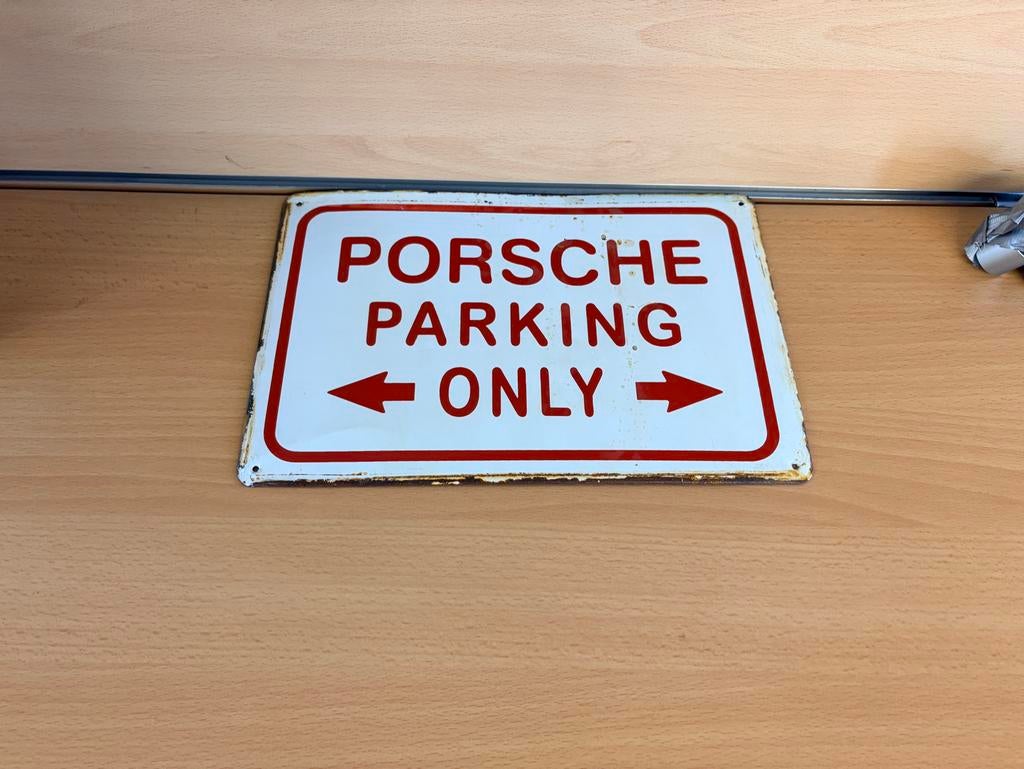 Wandbord porsche parking only, Ophalen of Verzenden