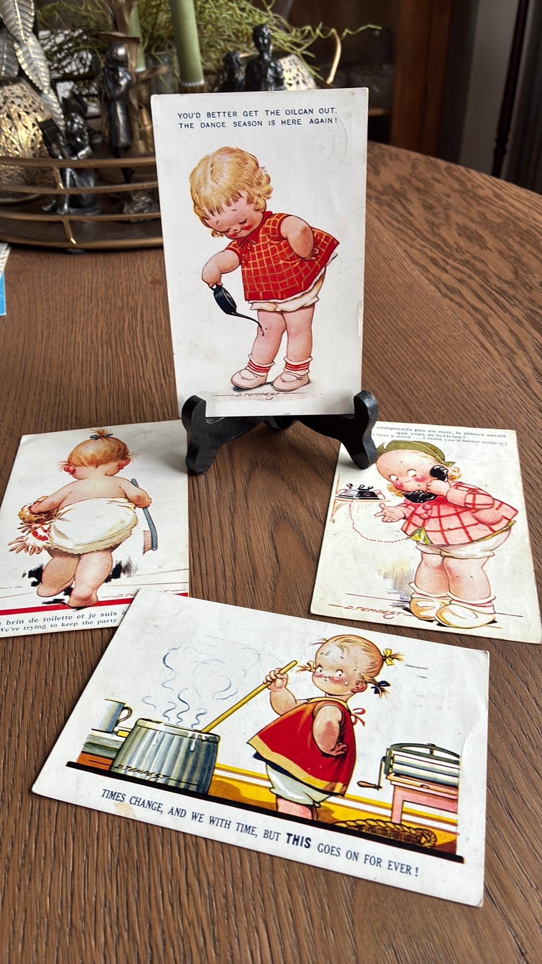 D.TEMPEST. 4 kaarten kinderhumor., Ophalen of Verzenden, 1920 tot 1940, Gelopen