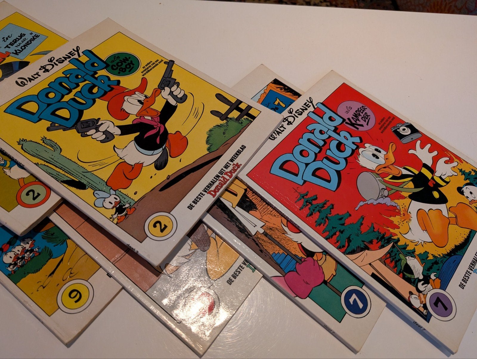 16 Vintage Walt Disney Strips: Donald Duck, Dagobert, W, Meerdere stripboeken, Ophalen of Verzenden, Gelezen