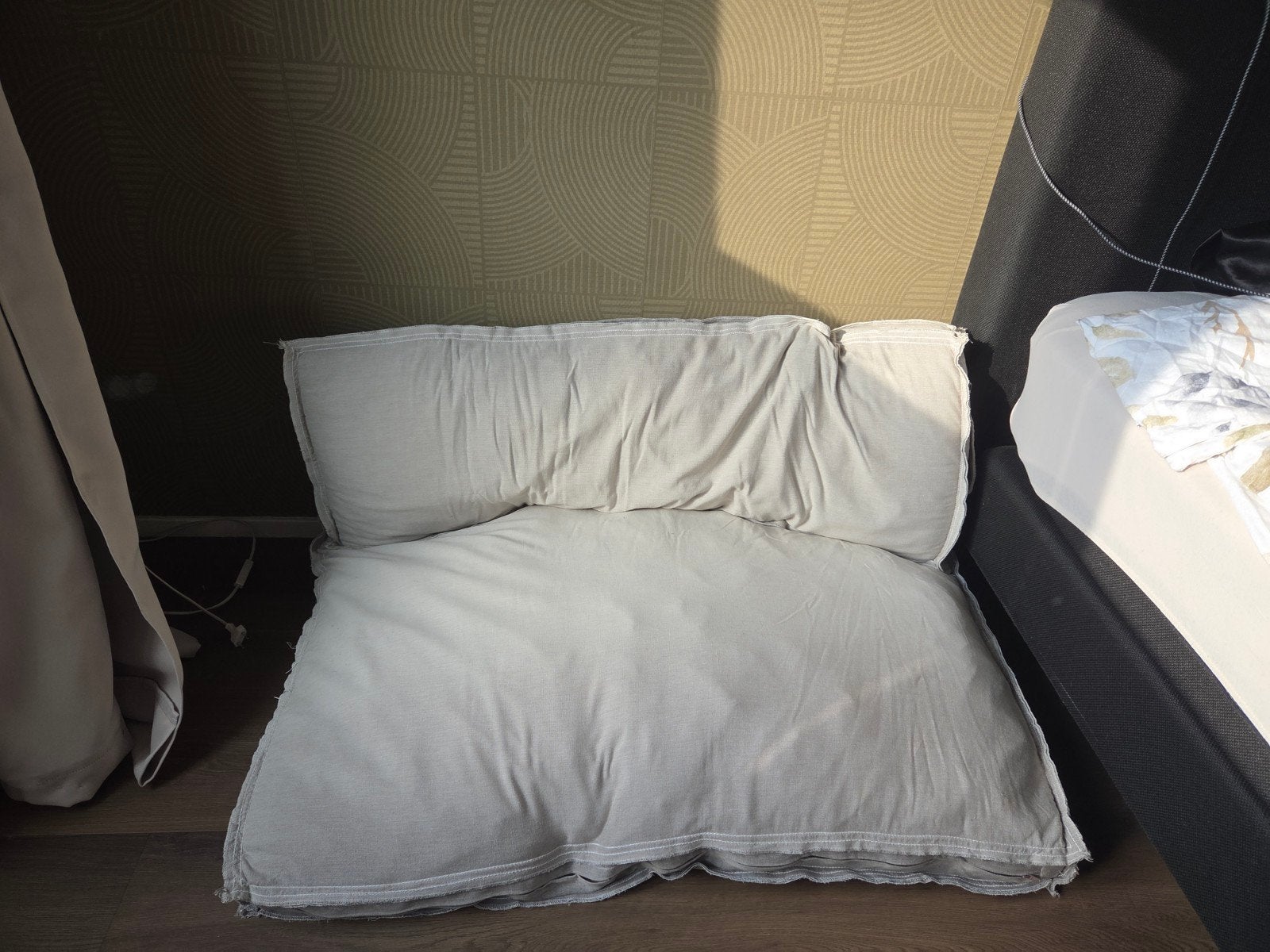 gratis pallet kussens, Ophalen, Eenpersoons, Beige, 90 cm
