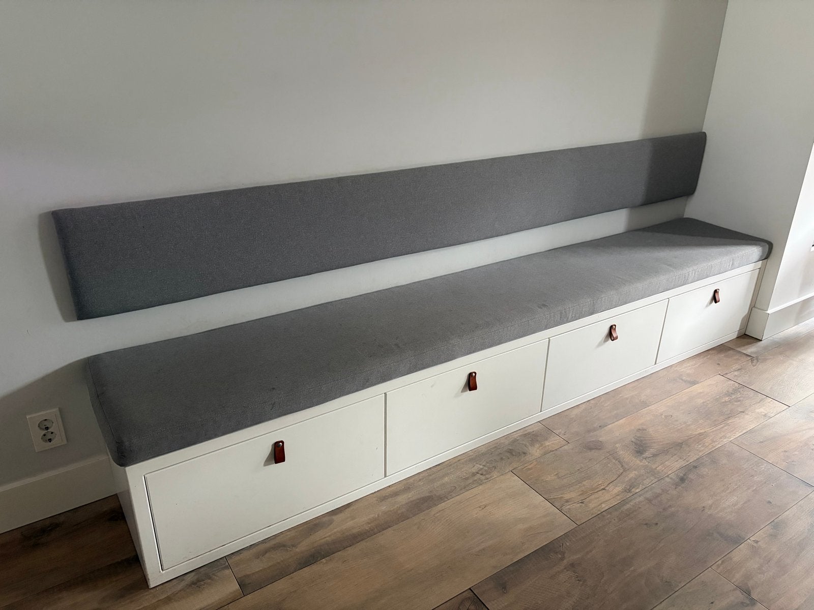 Bankje met opbergruimte en kussens, 250 tot 300 cm, Gebruikt, Minder dan 75 cm, Ophalen of Verzenden