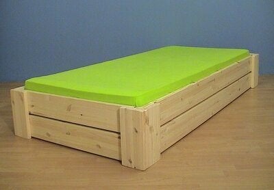 1-persoonsbed Harrie 2 latten hoog 80x180 t/m 100x220 cm, 85 tot 100 cm, Nieuw, Ophalen of Verzenden, Matras