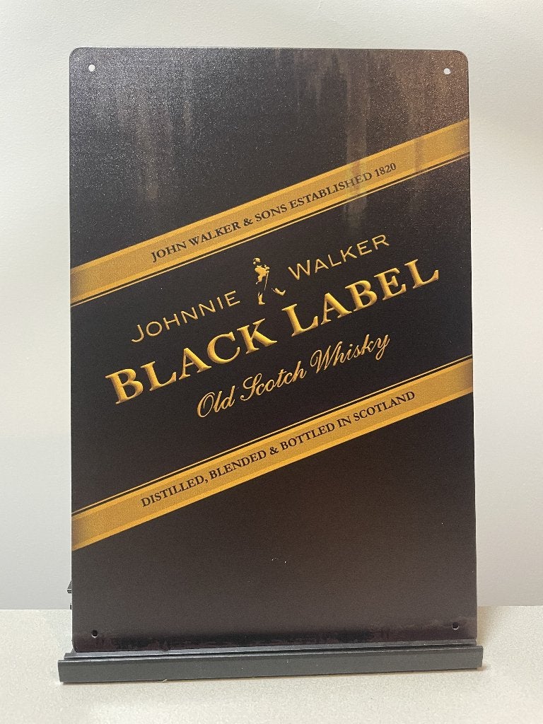 Johnnie Walker Black label reclamebord, Verzamelen, Merken en Reclamevoorwerpen, Www.pand50.nl, Reclamebord, Nieuw, Ophalen of Verzenden