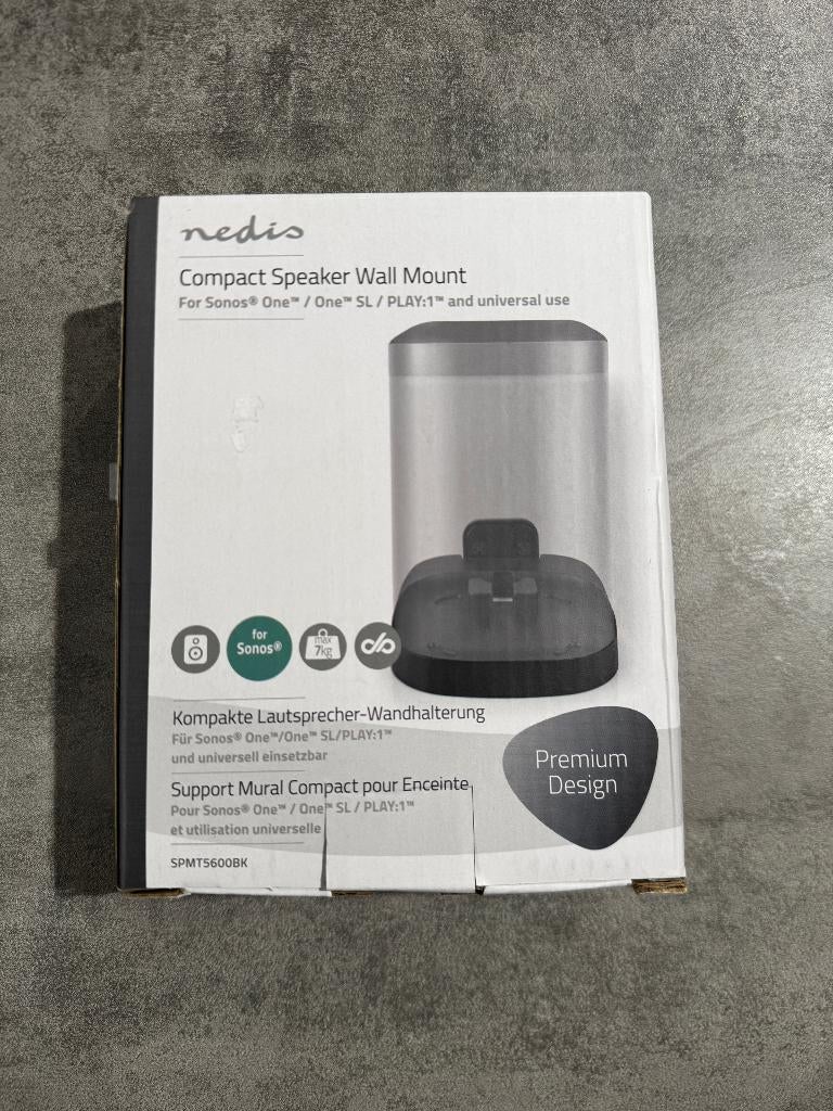 Nedis Vaste Muurbeugel voor Sonos One / Play:1, Nedis, Info@nedis.nl, Ophalen of Verzenden, Zo goed als nieuw