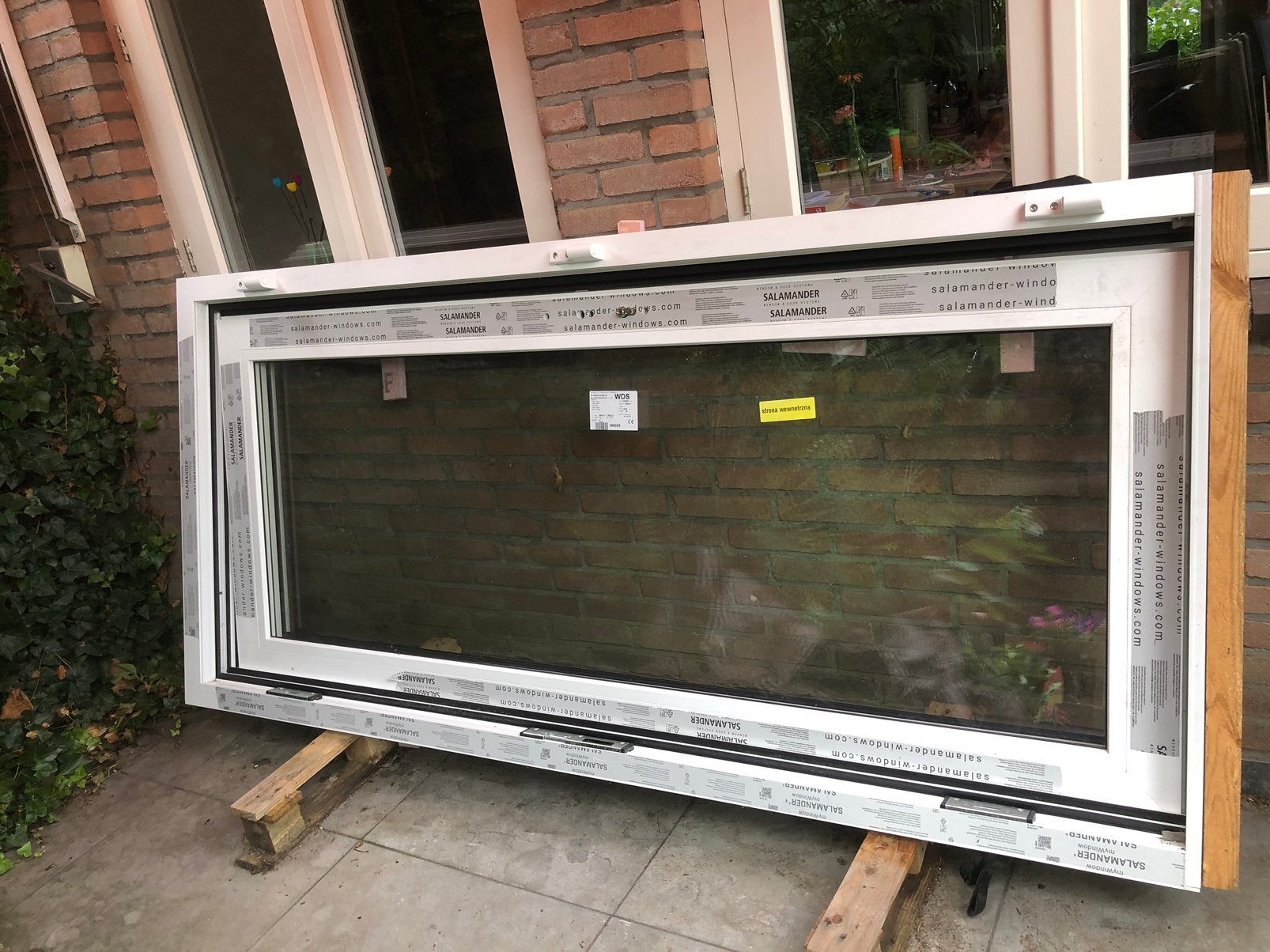 nieuwe kunststof buitendeur (PVC)  met kozijn, Kunststof, 215 cm of meer, Nieuw, Buitendeur