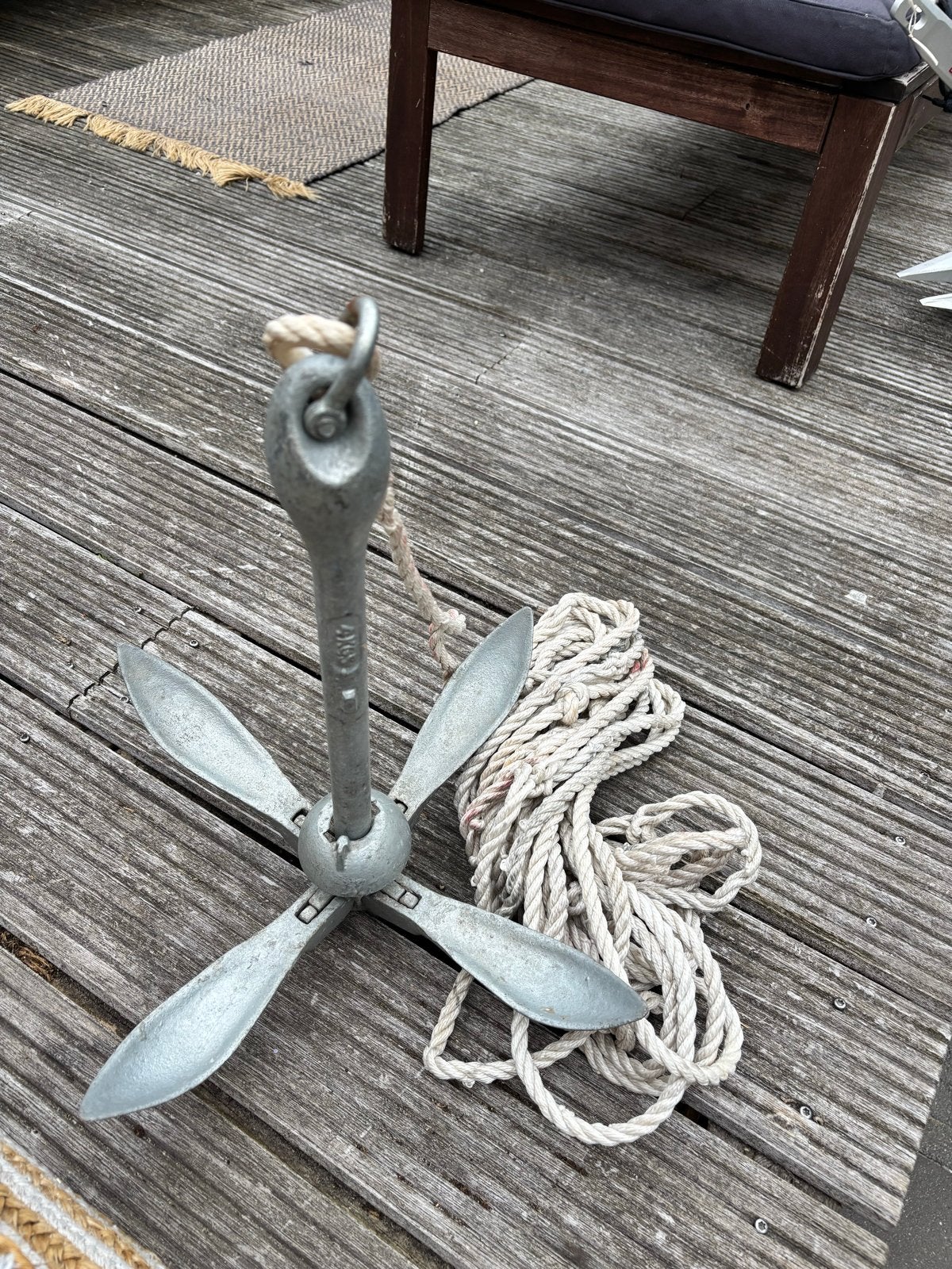 Paraplu Anker met lijn 4kg, Watersport en Boten, Ophalen, Gebruikt, Overige typen
