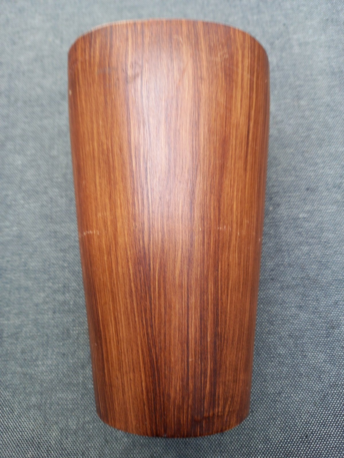 Vintage "Teak" vaas uit de periode '51 tot '64, midcentury., Gebruikt, Bruin, Ophalen of Verzenden, 19 cm