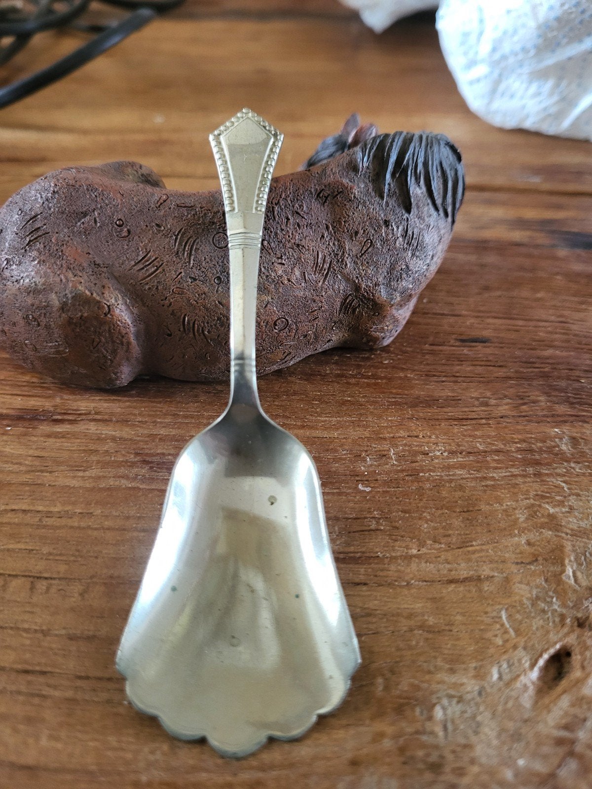 Vintage Alpaca Suikerschep - Elegant en Tijdloos, Antiek en Kunst, Antiek | Bestek, Ophalen of Verzenden