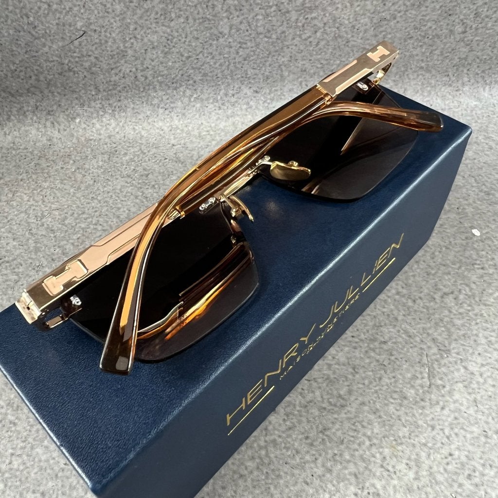 Zonnebril Henry Jullien | 808 XGT05 | in hoes | 402925, Overige merken, Gebruikt, Zonnebril, Bruin