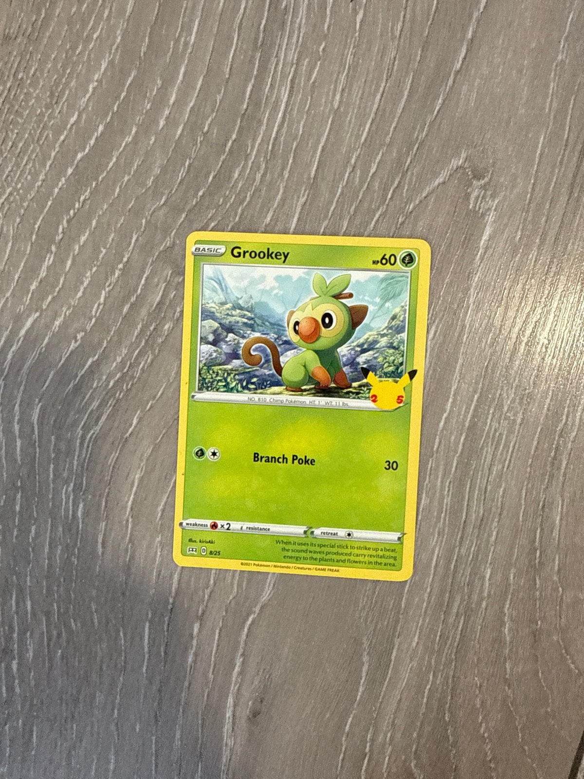Grookey Pokémon kaart - McDonald's Promotie, Ophalen of Verzenden, Zo goed als nieuw, Losse kaart