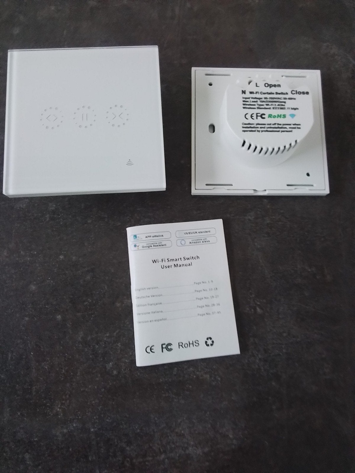 2 Wi-Fi Smart Gordijn / rolluik schakelaars, Ophalen