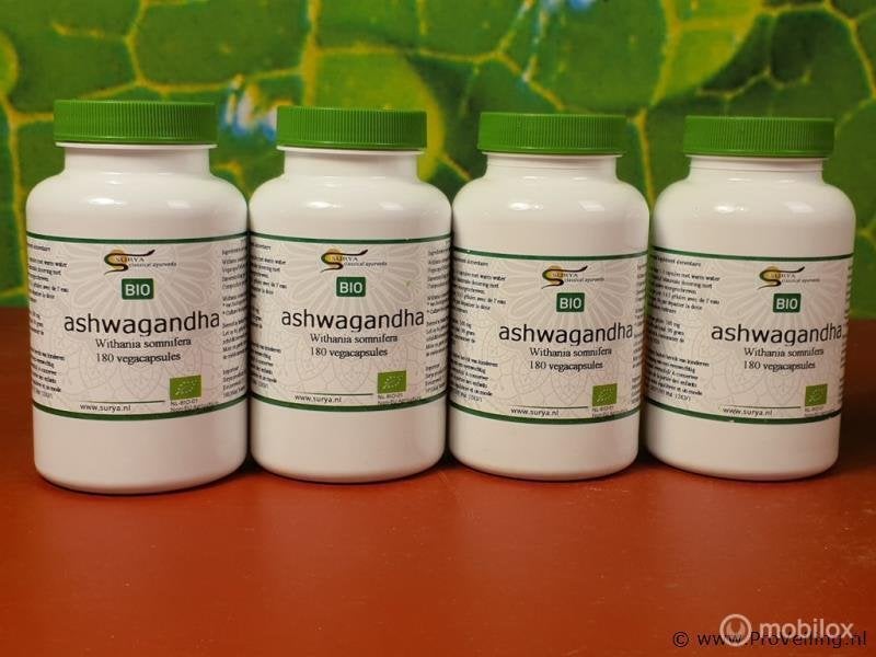 Online Veiling: Ashwagandha-voedingssupplementen - 4 potj..., Nieuw