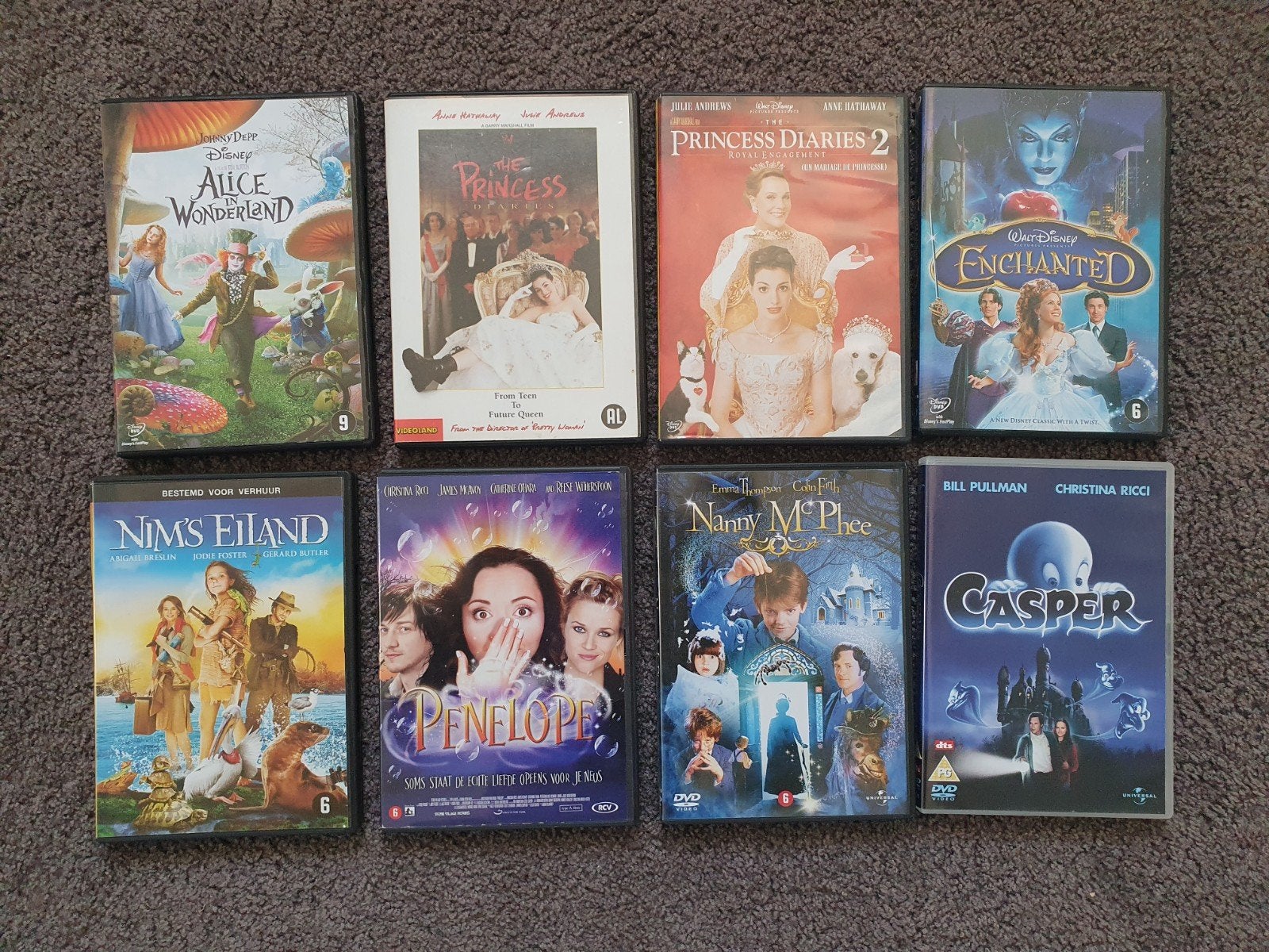 Verzameling 8 DVD's Prinsessen, sprookjes en avontuur, Alle leeftijden, Nederlands, Ophalen of Verzenden, Sprookjes