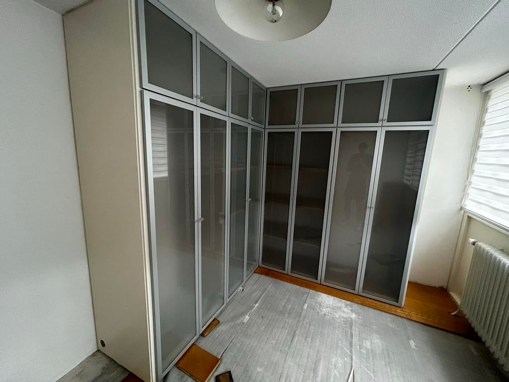 In prijs verlaagd! IKEA Vattern Nygrund kastdeuren melkglas, Ophalen, Gebruikt, 200 cm of meer, Glas