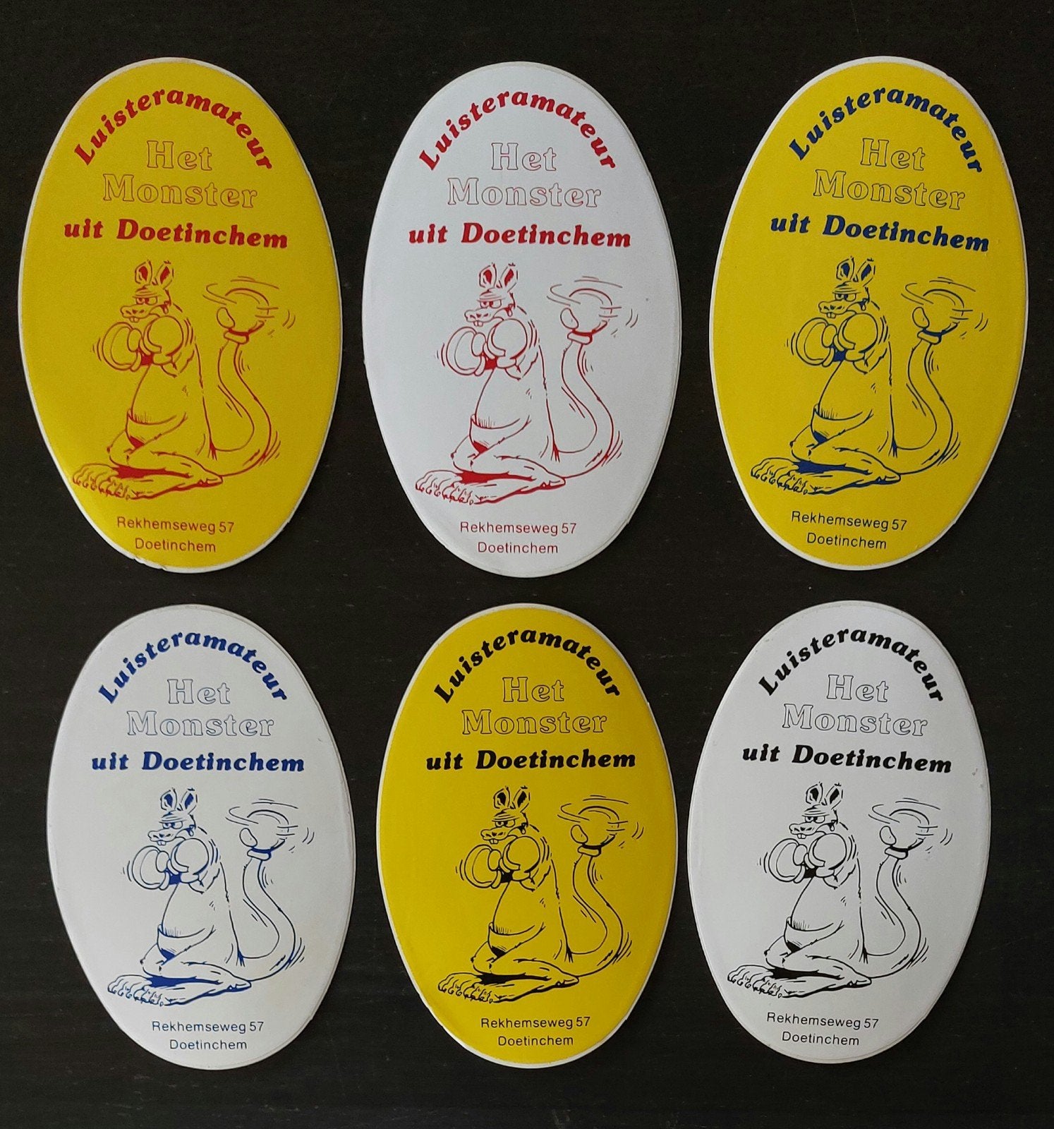 6 stickers Het Monster Doetinchem Luisteramateur piraat, Ophalen of Verzenden