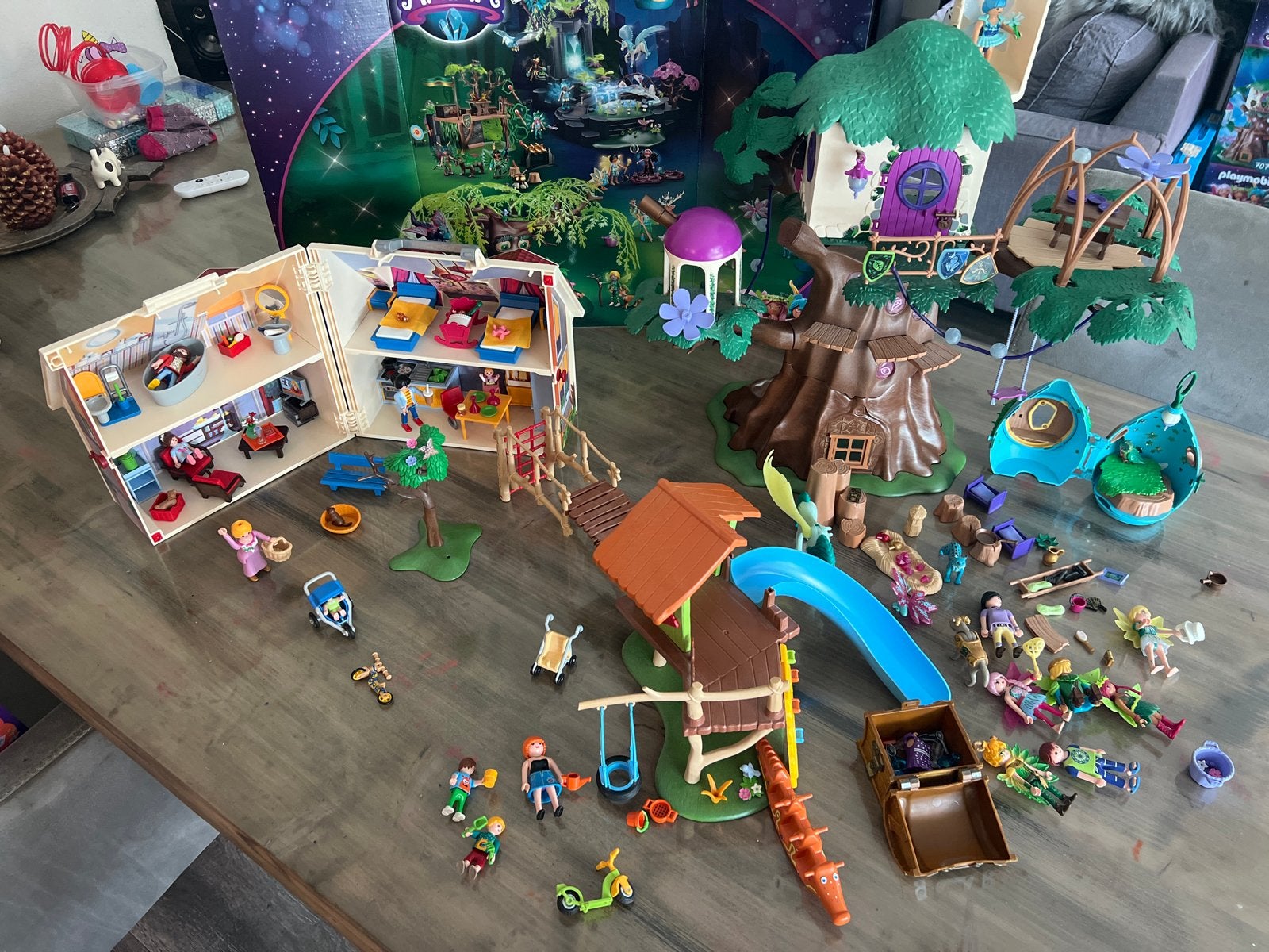 Grote Playmobil set: Ayuma boomhuis & poppenhuis, Ophalen of Verzenden, Gebruikt, Complete set