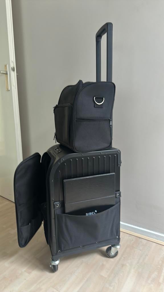 Sibel kappers trolley zwart, Hard kunststof, Minder dan 50 cm, Ophalen of Verzenden, Zo goed als nieuw