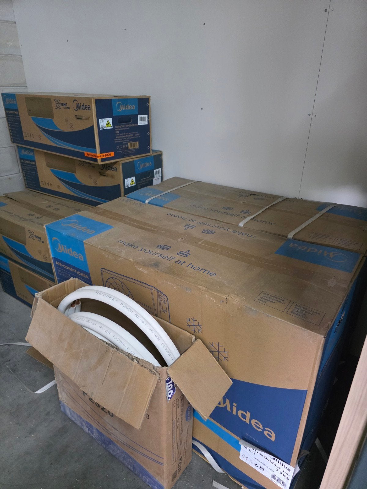 Midea Airco multisplit Airco met 3 binnen units, Witgoed en Apparatuur, Ophalen, Koelen en Ontvochtigen, Energieklasse A of zuiniger