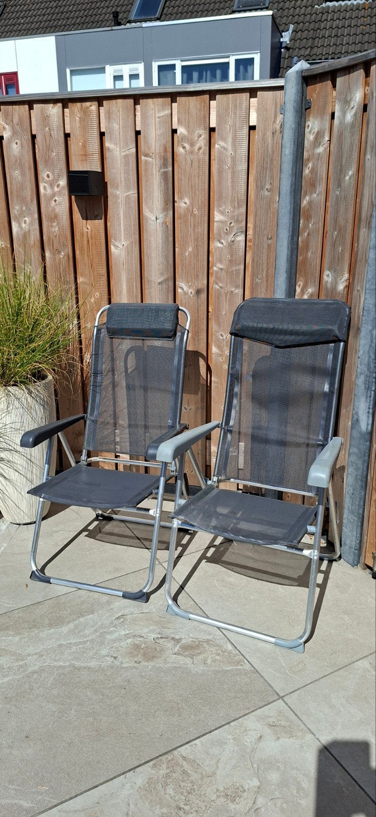 2 klapstoelen / tuinstoelen, Ophalen, Gebruikt, Campingstoel
