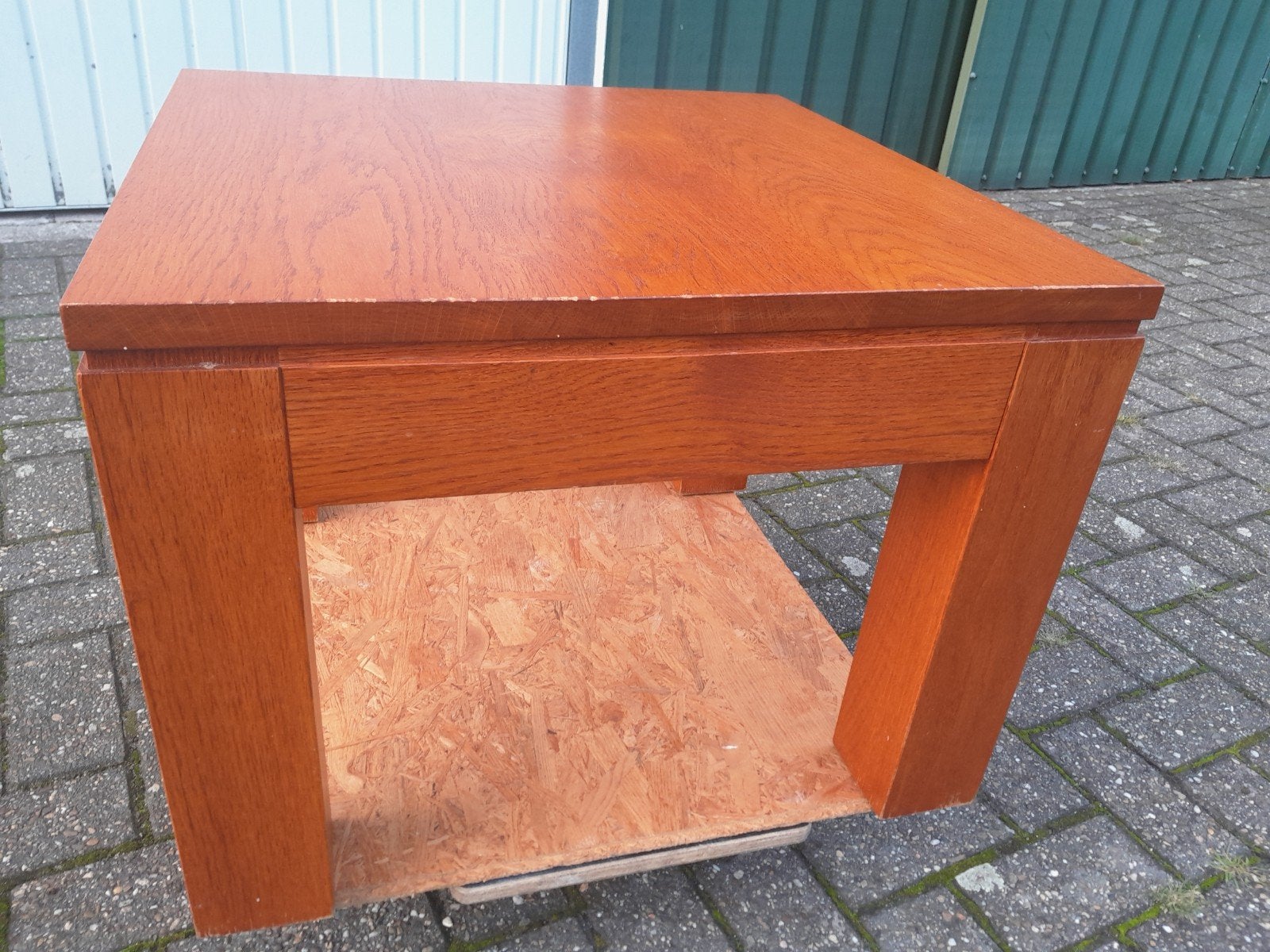 Bijzettafel eiken, Ophalen, Gebruikt, 50 tot 100 cm, 50 tot 75 cm