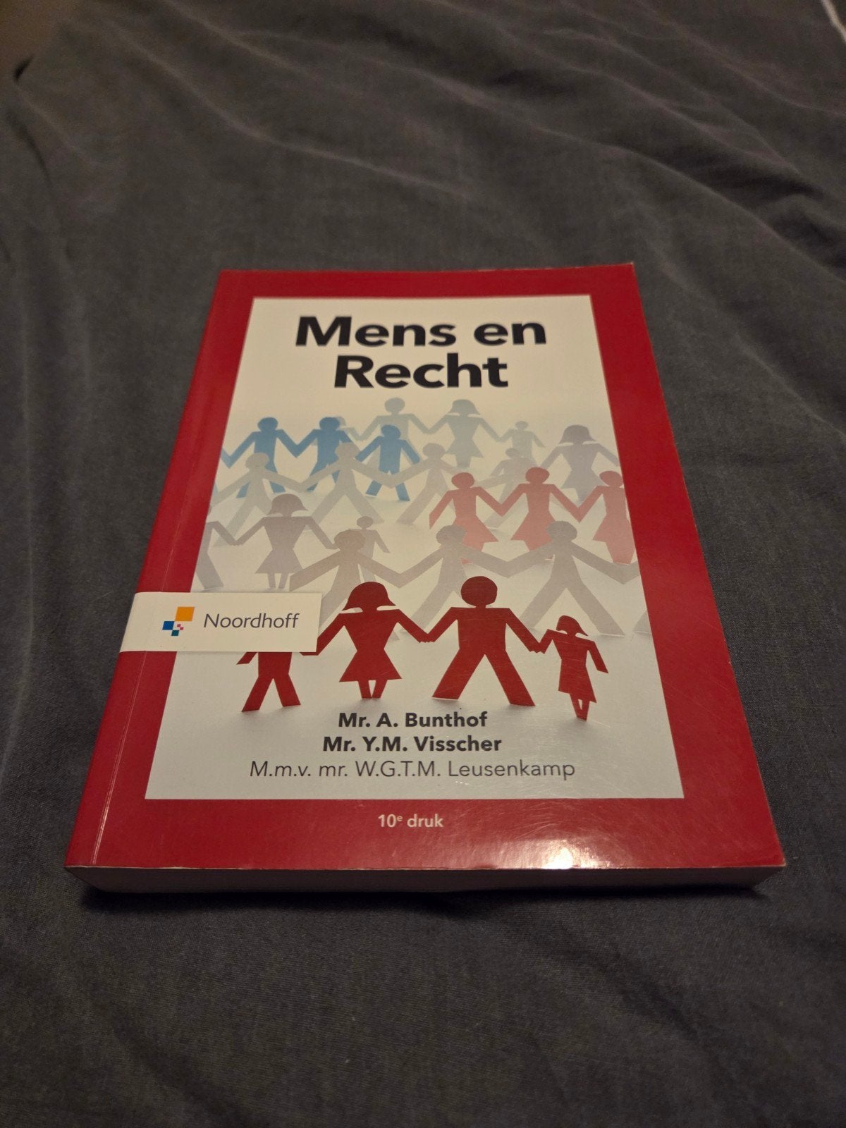 Mens en Recht - 10e druk - Studieboek, Zo goed als nieuw, Gamma, Mr. A. Bunthof, Mr. Y.M. Visscher, HBO