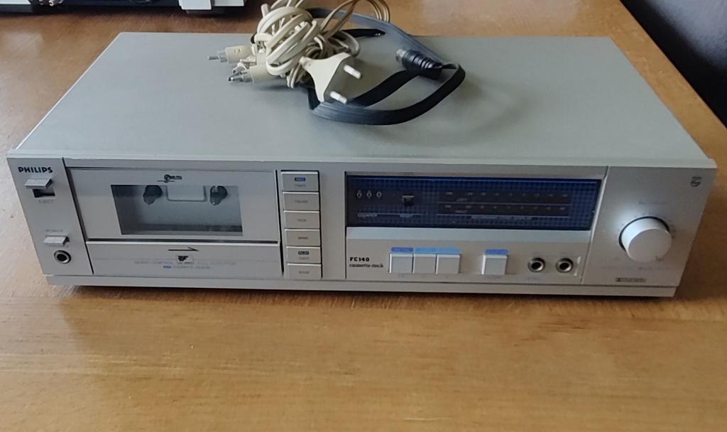 Philips FC140 Cassettedeck - Vintage Audio, Audio, Tv en Foto, Cassettedecks, Ophalen, Enkel, Philips, Tiptoetsen