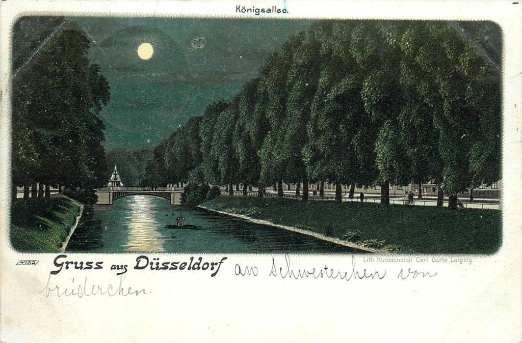 701-291-041 Dusseldorf Konigsallee, Ophalen of Verzenden, Voor 1920, Duitsland