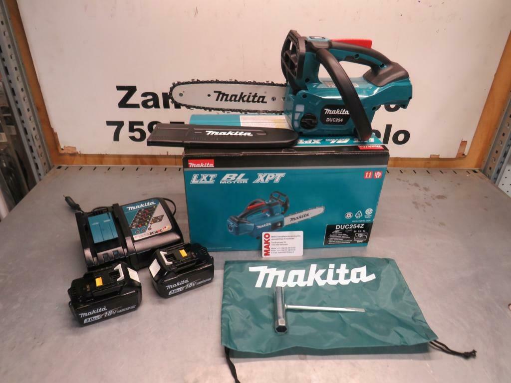 Makita DUC254 18V Li-Ion accu Kettingzaag 25 cm accus lader, Minder dan 30 mm, Makita, Kettingzaag, Nieuw