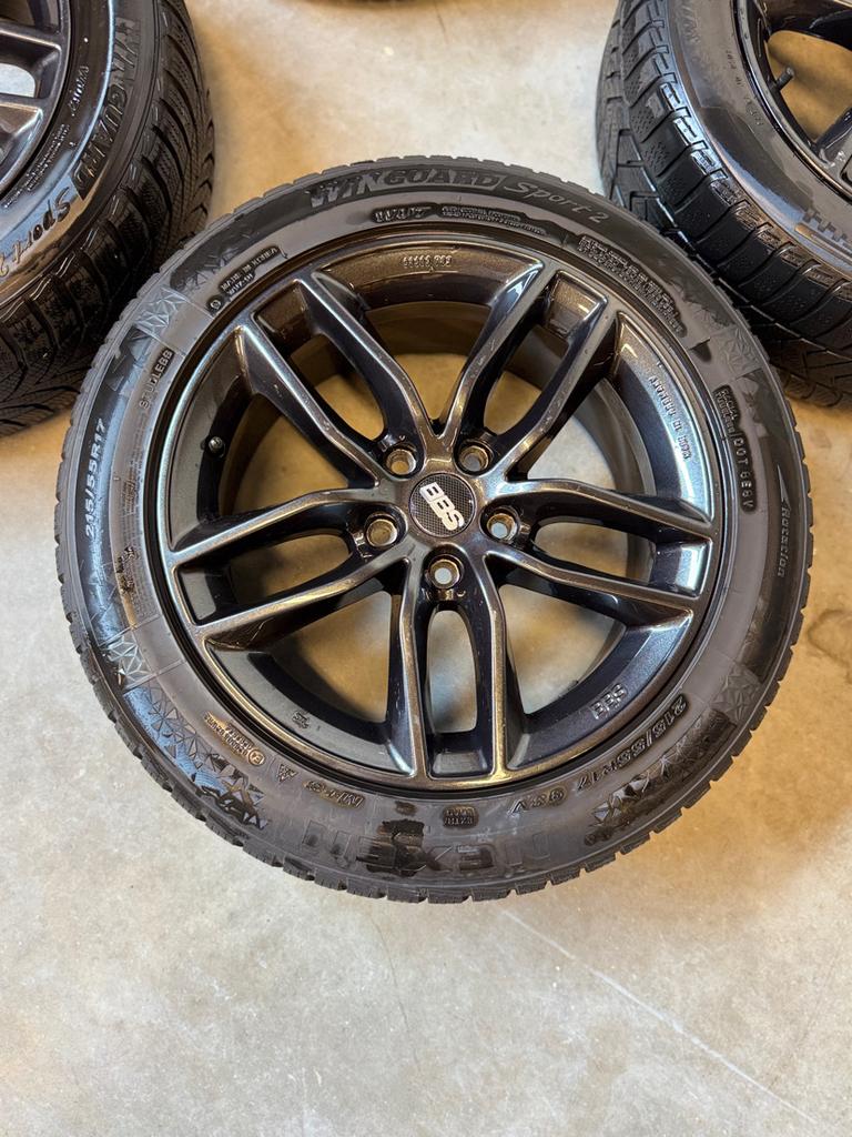 Orginele BBS set met winterset, 6,5mm profieldiepte, Auto-onderdelen, Banden en Velgen, Ophalen, 215 mm, 17 inch, Winterbanden