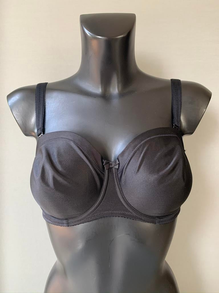 Prima donna bh 75b model satin strapless, Verzenden, Zwart, BH