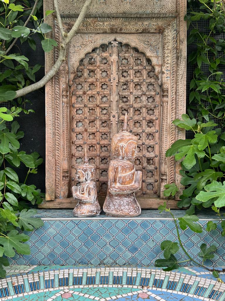 Boeddha houtsnijwerk beeld uit Bali Indonesie handwerk, Huis en Inrichting, Woonaccessoires | Boeddhabeelden, Nieuw, Ophalen of Verzenden