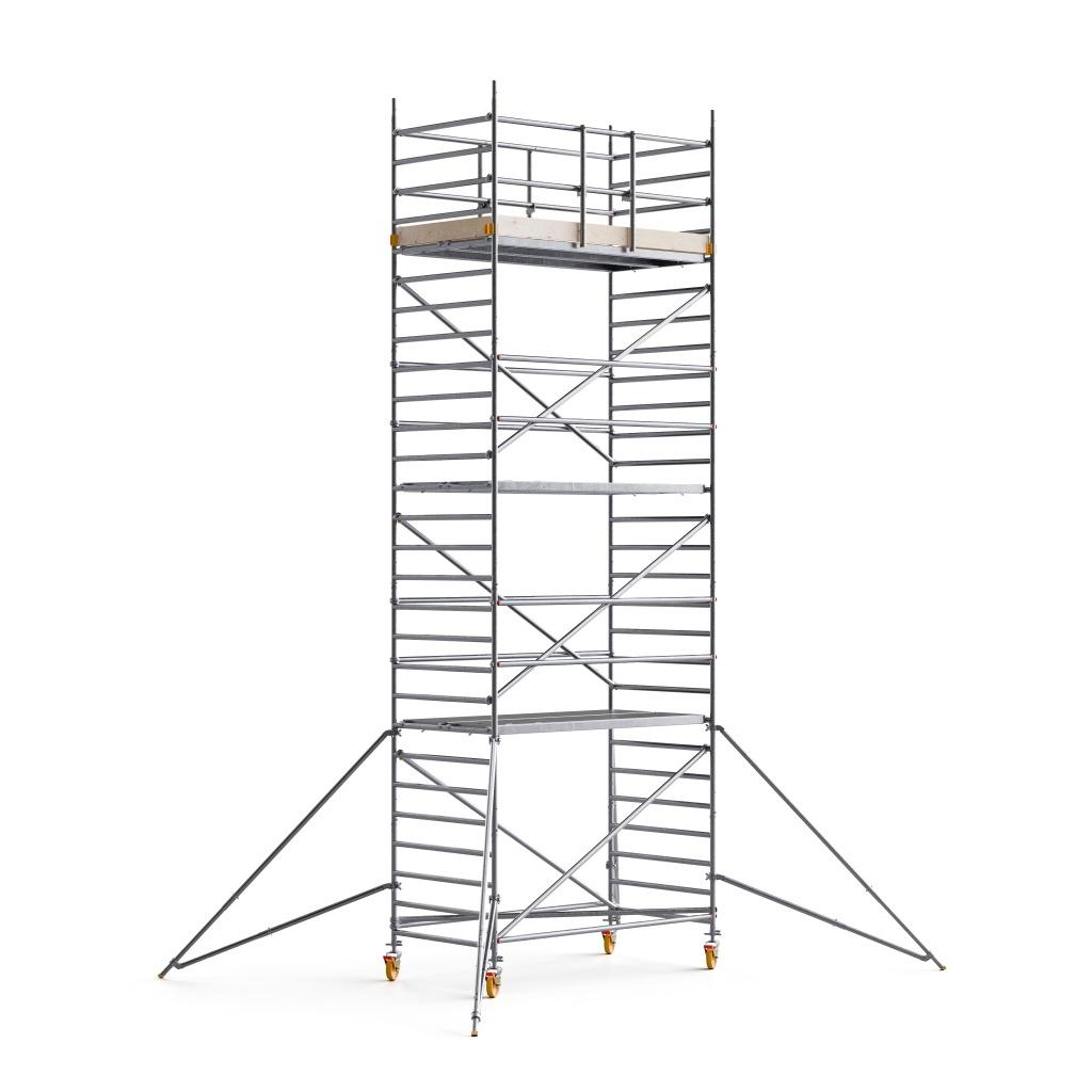 Custers CR Rolsteiger nieuw 1,3x2,5m (8 mtr werkhoogte), Doe-het-zelf en Verbouw, Steigers, Nieuw, Rolsteiger of Kamersteiger
