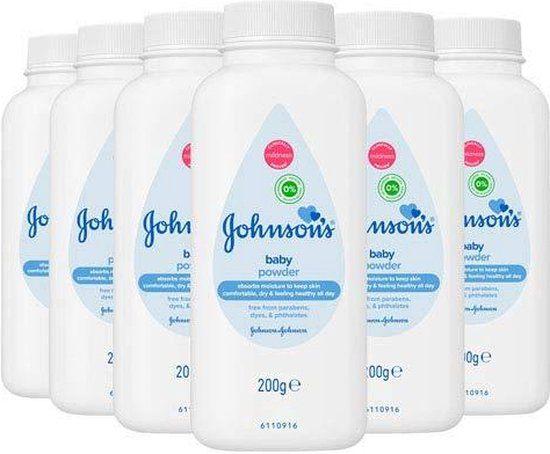 johnson s babypoeder 6x 200 ml, Ophalen of Verzenden, Nieuw, Bad & Douche
