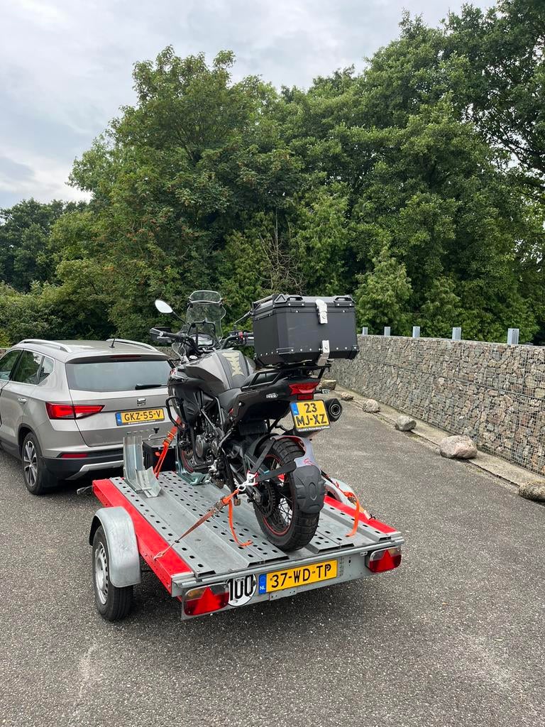 Motortrailer te huur – geschikt voor 2 motoren (ook MP3), Ophalen, Zo goed als nieuw