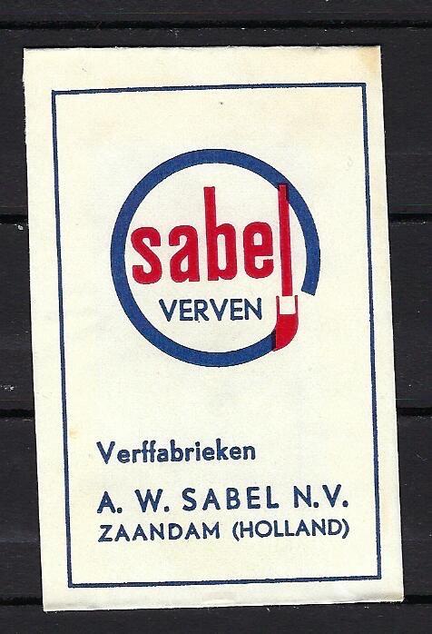 2649 Zaandam SABEL verven, Verzamelen, Ophalen of Verzenden, Nederland