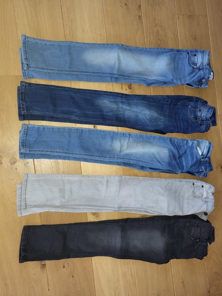 5 spijkerbroeken maat 146, Ophalen, Zo goed als nieuw, Jongen, Broek