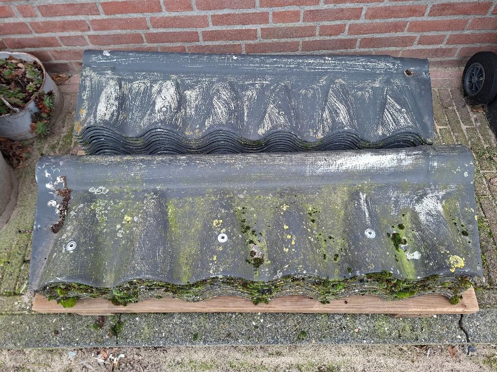 Golfplaten nokstukken, Ophalen, Overige materialen, Gebruikt, Zwart