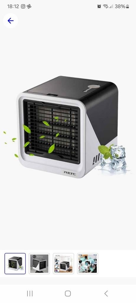 MEJC Mini Air Cooler - Persoonlijke Luchtkoeler, Witgoed en Apparatuur, Airco's, Timer, Minder dan 60 m³, Nieuw, 3 snelheden of meer