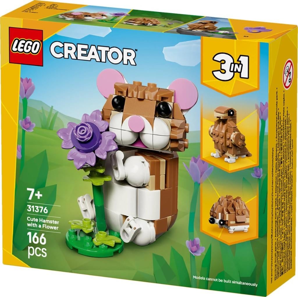 Lego Creator 31376 Schattige Hamster met bloem NIEUW, Lego, Lego, Nieuw, Ophalen of Verzenden