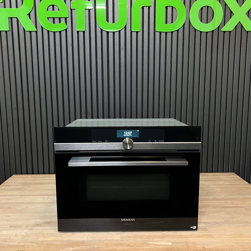 Siemens IQ700 StudioLine inbouw combi magnetron oven WIFI, Ophalen, Siemens, Refurbished, Oven met grill