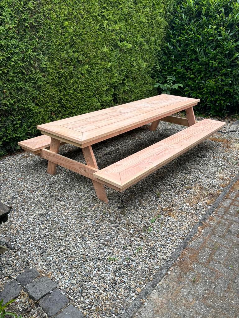Douglashout picknicktafel, Tuin en Terras, Tuintafels, Ophalen of Verzenden, Rechthoekig, Hout