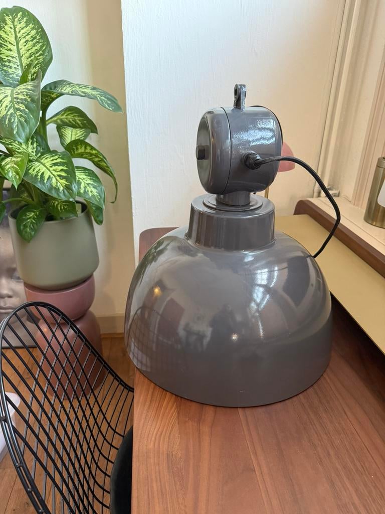 HK living hanglamp Factory - grijs, Huis en Inrichting, Lampen | Hanglampen, Ophalen, Gebruikt