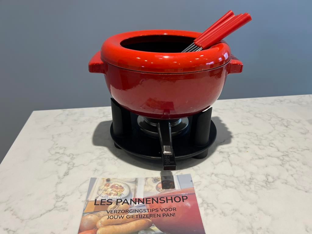 Nieuwe Staub Fondue set rood compleet, Witgoed en Apparatuur, Fonduesets, Nieuw, Fondueset, Brander, Ophalen of Verzenden