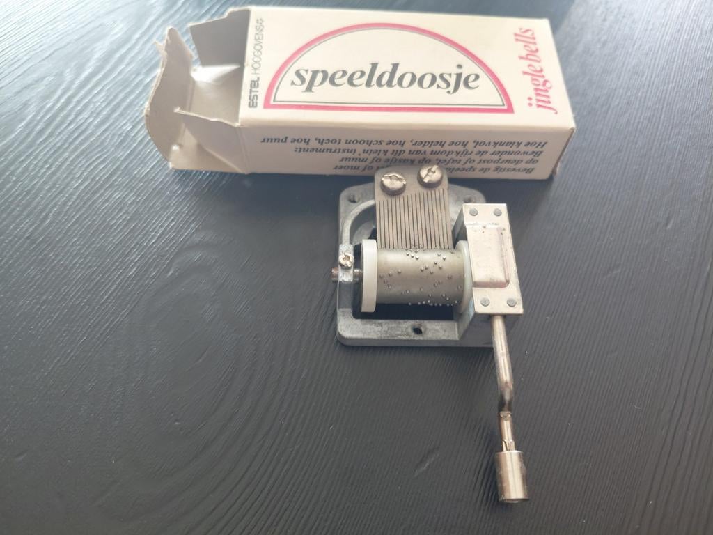 Vintage Estel Hoogovens Speeldoosje Jingle Bells, Ophalen of Verzenden, Gebruikt